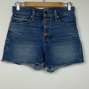 Madewell High Waist Denim Shorts - Blue